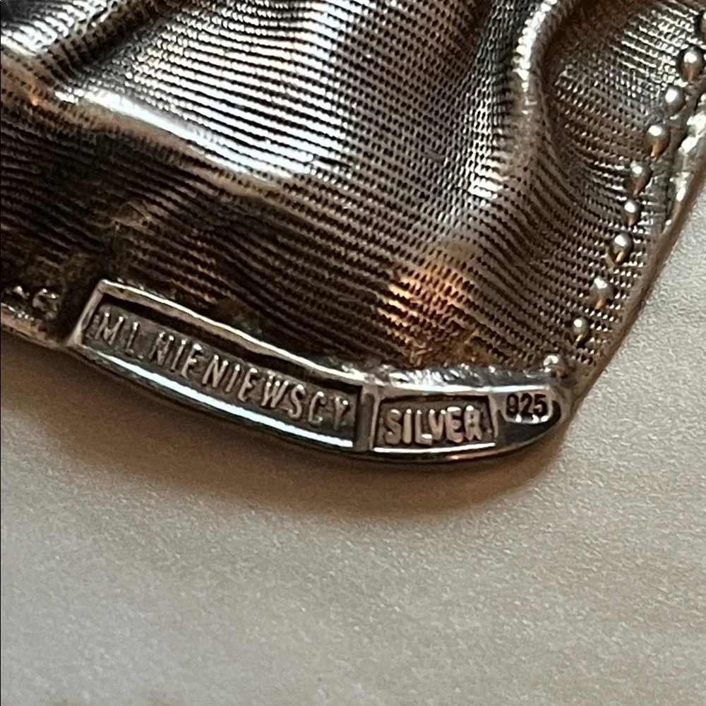 MAREK + LUCYNA NIENIEWSCY sterling silver coin purse pendant brooch - Picture 6 of 16